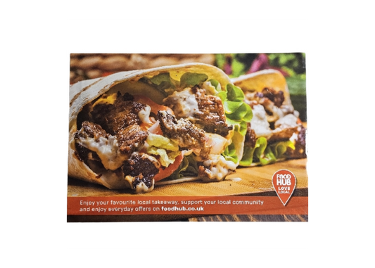 🌯 Large Foodhub Window Sticker FREE with Every Order..!