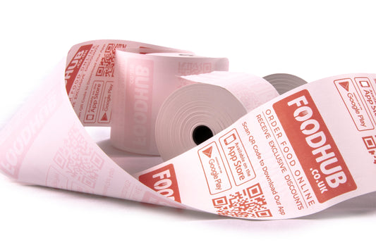 3x Boxes Foodhub Branded Thermal Receipt Rolls (20pcs/box)