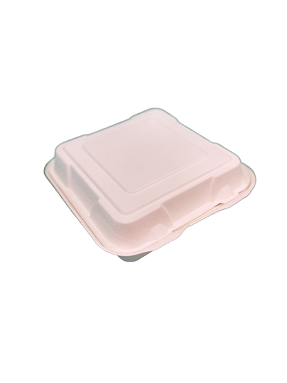 9x9" Large Bagasse Clamshell 200PCS RRP £27.90 Shipping only – collection is not available for this product!
