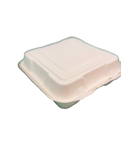 9x9" 3 Comp Large Bagasse Clamshell 200PCS RRP £27.90 Shipping only – collection is not available for this product!