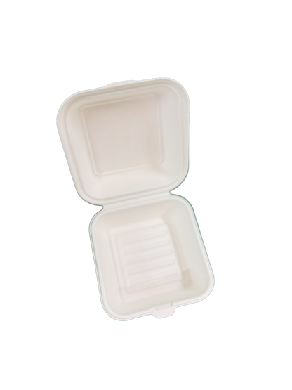 6" Bagasse Burger box (HP6)