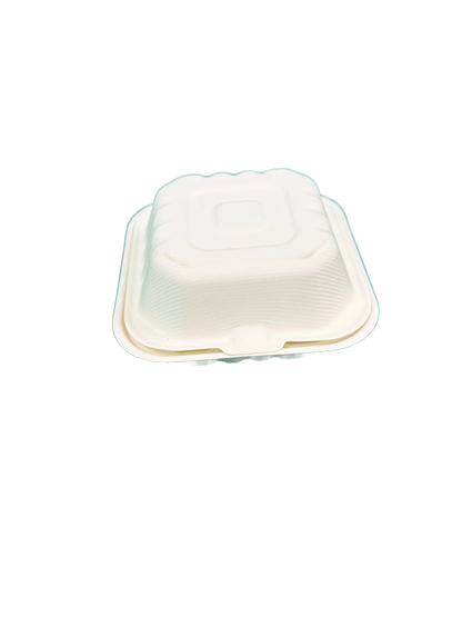 5" Small Bagasse burger box (HP 7)
