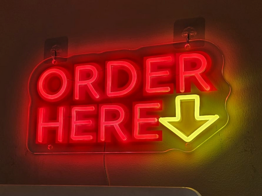 Neon 'Order Here' Sign