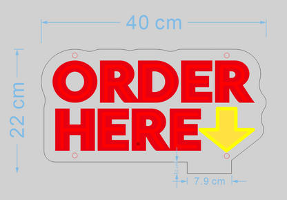 Neon 'Order Here' Sign
