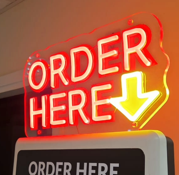 Neon 'Order Here' Sign