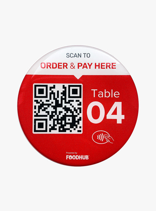 Table QR Codes - 20x Circular Numbered 1-20