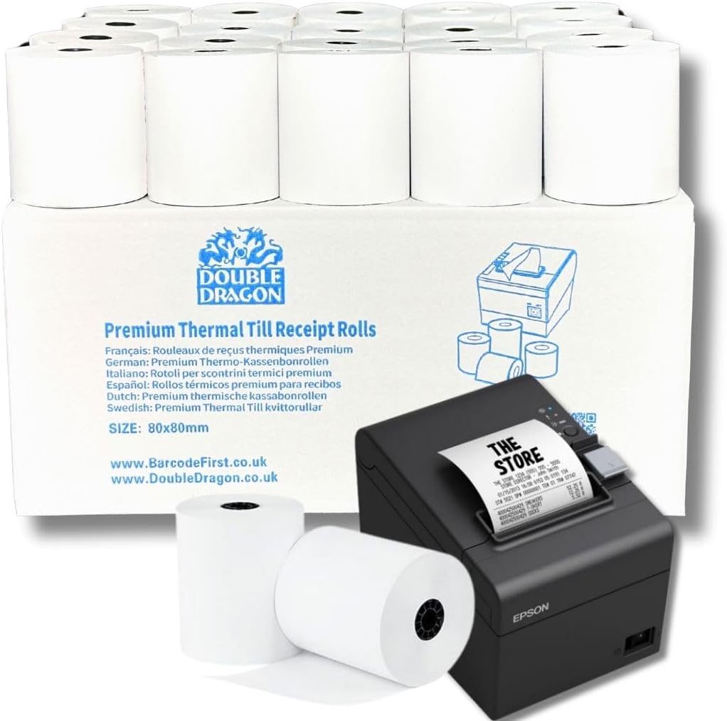 Plain Thermal Receipt Rolls (20pc/box) | (Amazon Order)