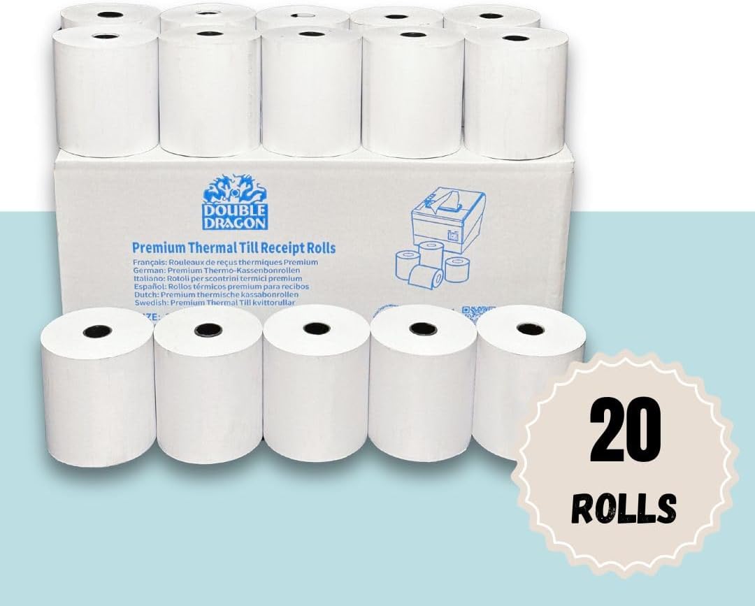 Plain Thermal Receipt Rolls (20pc/box) | (Amazon Order)